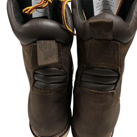 Red Wing Men Lace-up Steel Toe Work Boots/Shoe 12D Brown Water Oil Resistant NEW Men main image 3